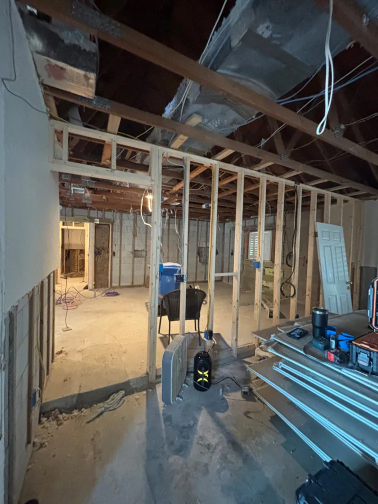 Framing installation for full house remodeling in Tampa, FL